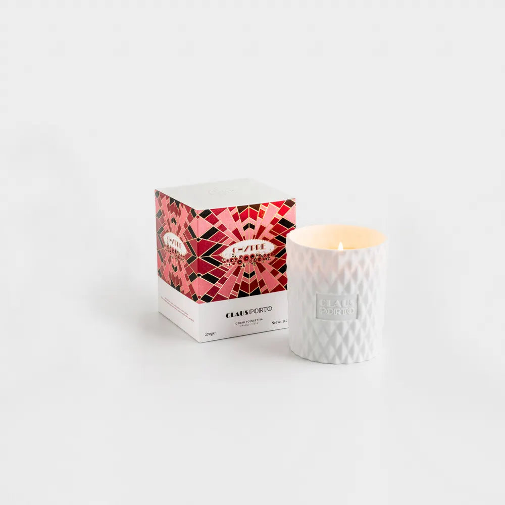 CHYPRE CEDAR POINSETTIA CANDLE