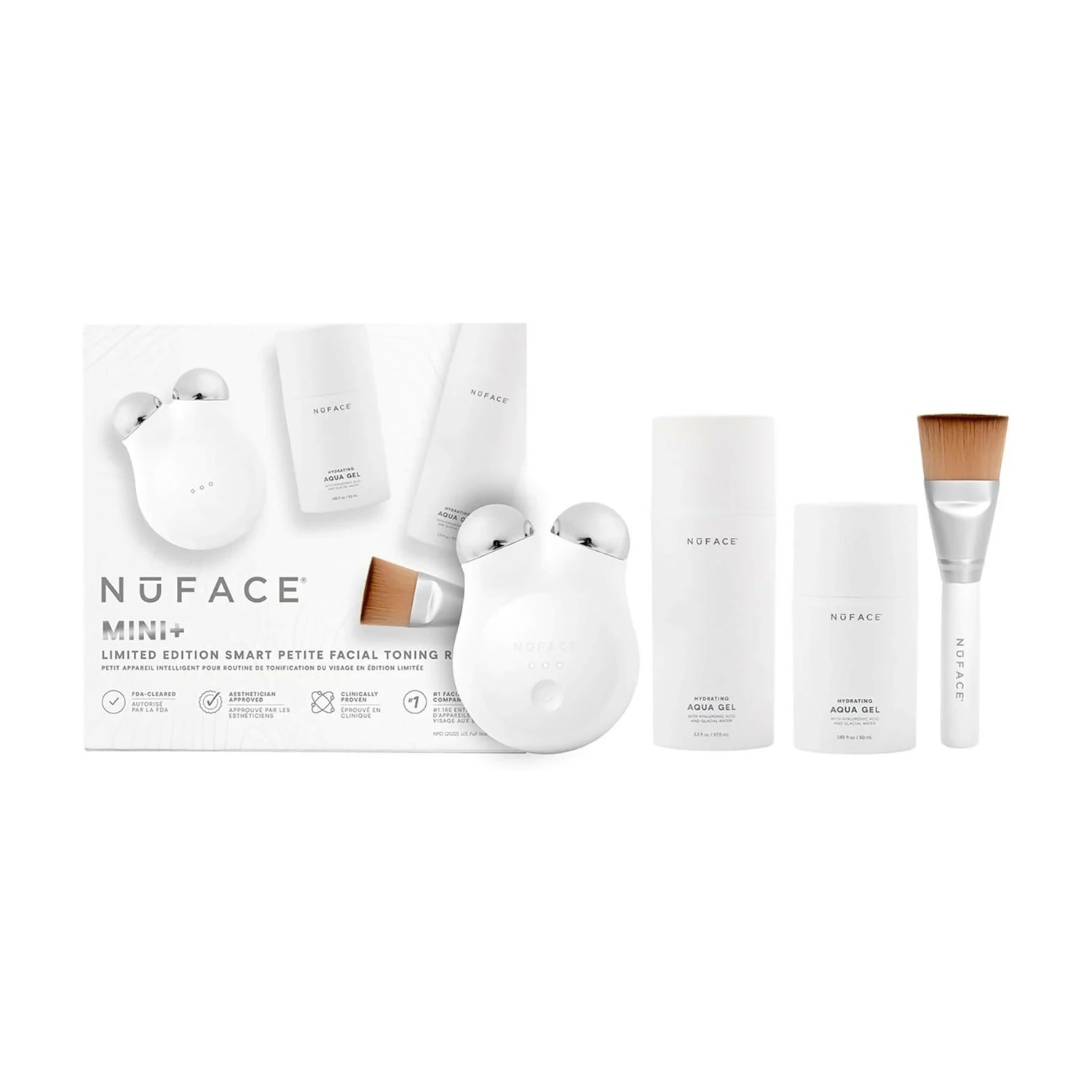 NUFACE MINI + Smart Petite Facial Toning Routine Set - White